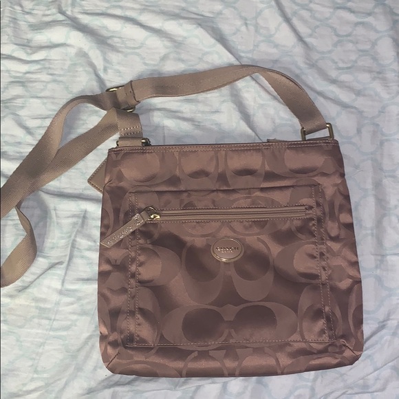 Coach Handbags - Goldish bronze coach bag with C monogram